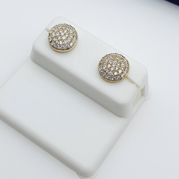 "14K Gold Plated Cubic Zircon Earrings,INUS1BR308 - Picture 7 of 9